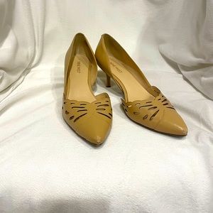 Nine West Megara Beige kitten heels